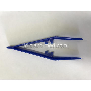 12.5cm Pinset Forceps Plastik Sekali Pakai Medis